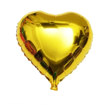 Kalp Balon Folyo Sarı 60 cm 24 inç (4887)