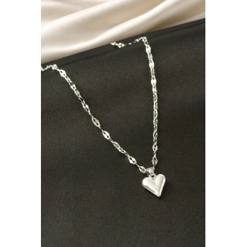 Kalp Çelik Kolye