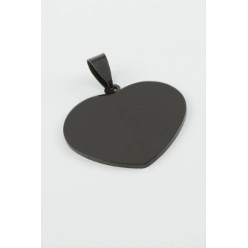 Kalp İsim Yazılabilir Çelik Kolye Ucu 2,5 cm