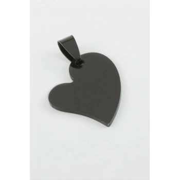 Kalp İsim Yazılabilir Çelik Kolye Ucu 2,8 cm