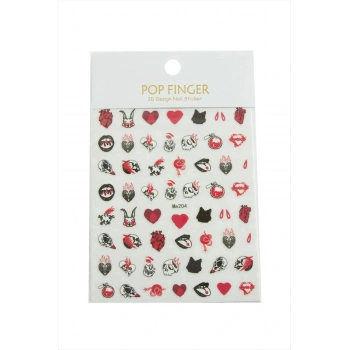 Kalp Kuru Kafa Tattoo Dövme Sticker