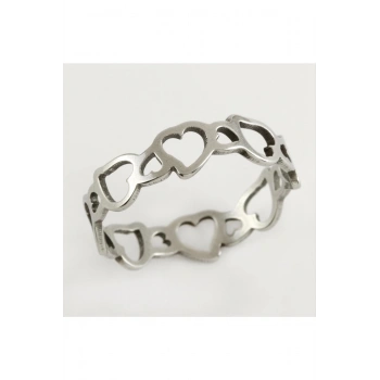 Kalp Lüks Çelik Yüzük