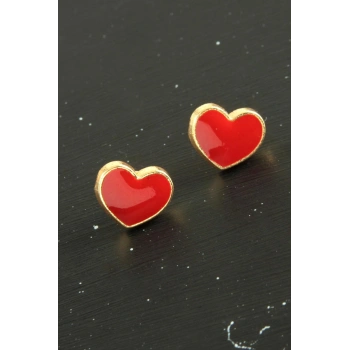 Kalp Mineli Minik Küpe