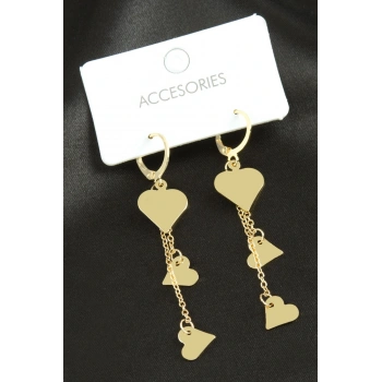 Kalp Sallantılı Trend Metal Küpe