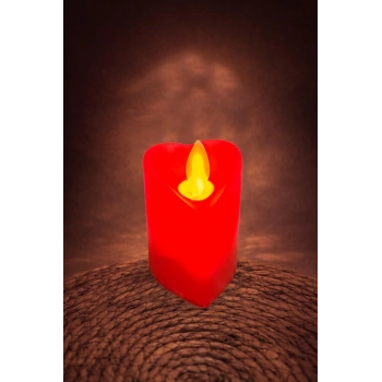 Kalp Şekilli Işıklı Mum