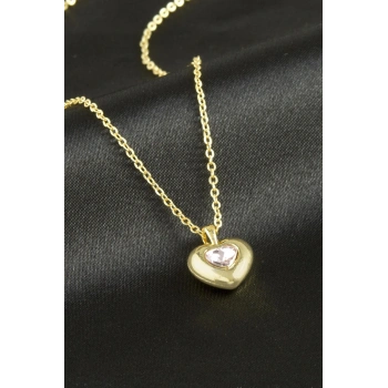 Kalp Taşlı Kolye