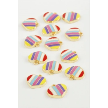 Kalp Tek Kulplu Mineli Bileklik ve Kolye Ucu Aparatı 1 Adet