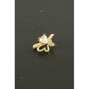 Kalp Tragus Zirkon Taşlı Piercing 1 Adet