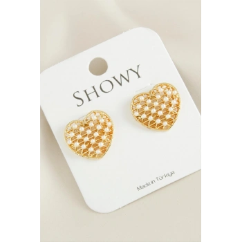 Kalp Yeni Sezon İnci Küpe