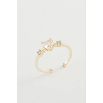 Kalp Zirkon Taşlı Yüzük