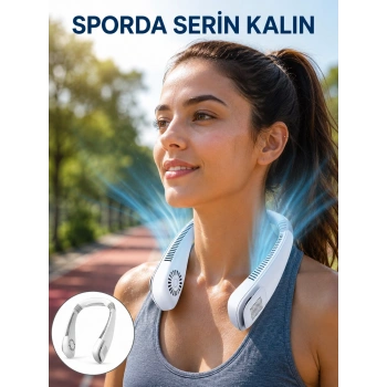 Kanatsız Boyun Tipi Fan | Giyilebilir Serinletici, Düşük Sesli, Hafif Abs Gövde, Usb Şarj Edilebilir Yeni Nesil