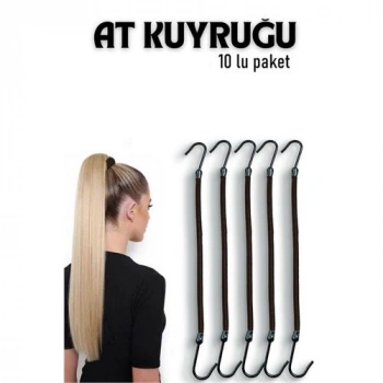 Kancalı At Kuyruğu Lastik Toka 10 ADET 717249