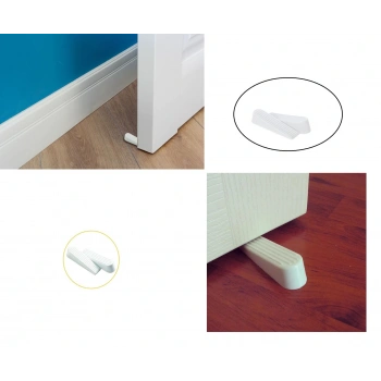 Kapı Stoperi - Kapı Altı Stoperi - Beyaz 2 Adet