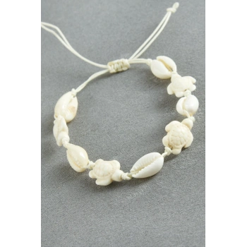 Kaplumbağa İstiridye Makrome İp Bileklik