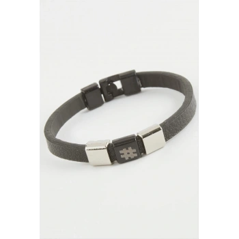 Kare Kaliteli Suni Deri Bileklik