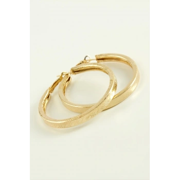 Kare Noktalı Halka Küpe 5,5 cm