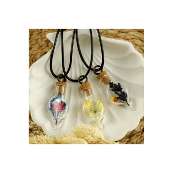 Karışık Fanus Canlı Kolye