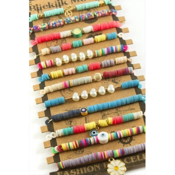 Karışık Fimo Boncuk Bileklik