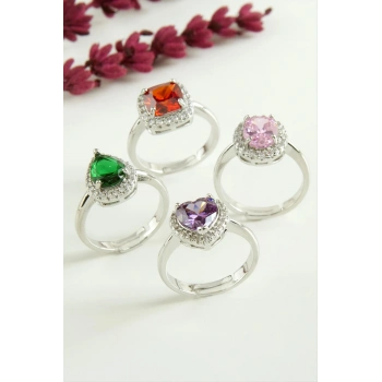 Karışık Lüks Zirkon Taşlı Ciddi İlişki Yüzüğü