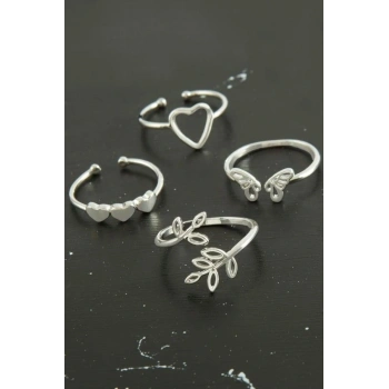 Karışık Lüx Çelik Eklem Yüzük 1 Adet