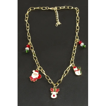 Karışık Zincir Yılbaşı Kolyesi