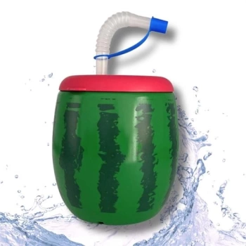 Karpuz Model Kendiliğinden Pipetli 900 ml Suluk, Matara (4887)