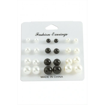 Kartlı İnci Küpe 24 Adet