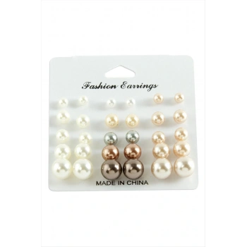 Kartlı İnci Küpe 30 Adet