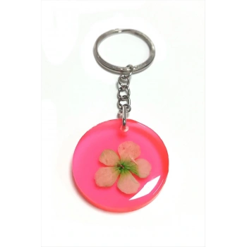 Kartopu Çiçeği Papatya Epoksi Anahtarlık