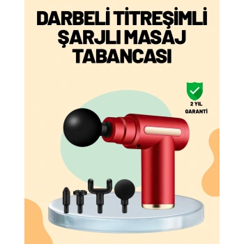 Kas Gevşetici Masaj Tabancası 4 Başlık Ve Ayarlanabilir Hız