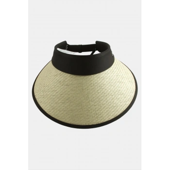 Kasketli Hasır Plaj Şapkası