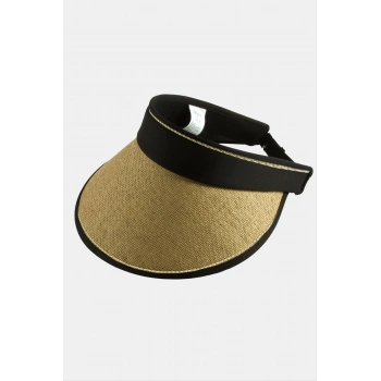 Kasketli Hasır Plaj Şapkası