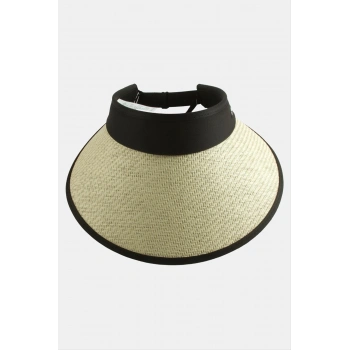 Kasketli Hasır Plaj Şapkası