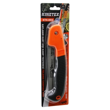KATLANIR KURT DİŞİ  BUDAMA TESTERESİ  KİLİTLİ TESTERE:18CM - KAUÇUK KAPLAMALI PLS.SAPLI: 39CM (4887)