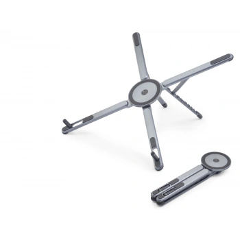 Katlanir Manyeti̇k 360 Derece Döner Masaüstü Tablet Ve Laptop Standi Metal - Gümüş ND8032