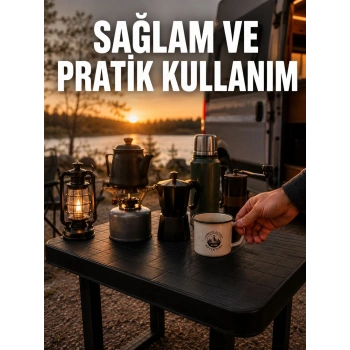 Katlanır Plastik Kamp Masası Hafif Taşınabilir Piknik Masası