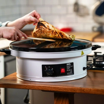 KATMER - YUFKA SACI TERMOSTATLI - STANDLI 3000W EMAYE KAPLI GENİŞ ÜST YÜZEY 53CM GENİŞLİK AT-111B (4887)