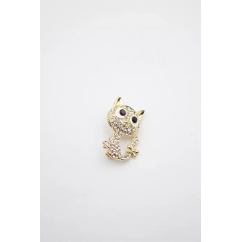 Kedi Broş - Altın