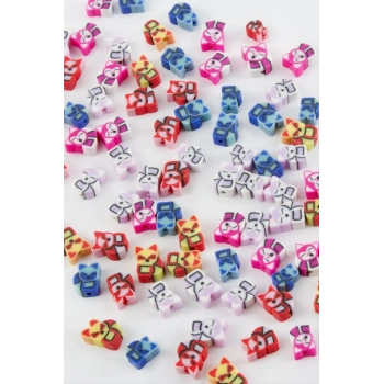 Kedi Desenli Fimo Boncuk 100 Adet