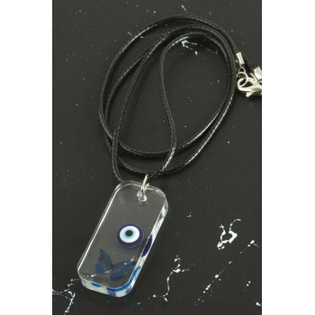 Kelebek Dikdörtgen Epoksi Kolye