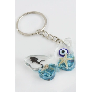 Kelebek Epoksi Anahtarlık