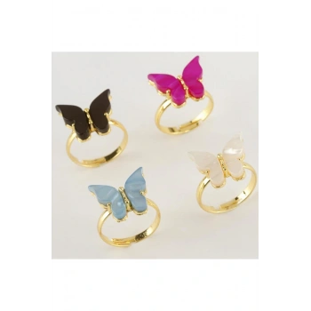 Kelebek Figürlü Polyester Yüzük 1 Adet