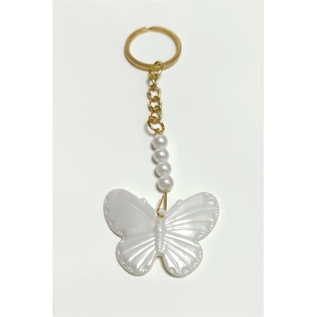 Kelebek İnci Anahtarlık
