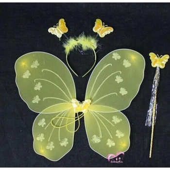 Kelebek Kanat Seti Sarı Renk (4887)