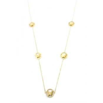 Kelebek Kolye - 90 cm - Altın