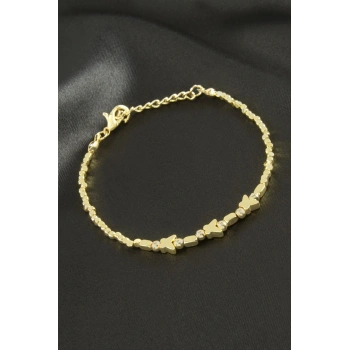 Kelebek Oval Metal Bileklik