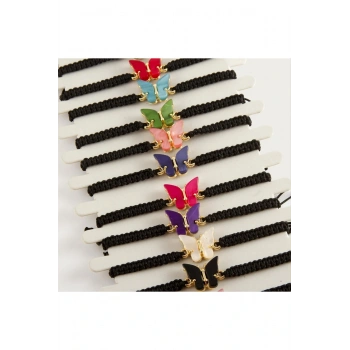 Kelebek Sedef Makrome Örgülü Bileklik