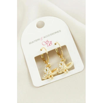 Kelebek Taşlı Küpe