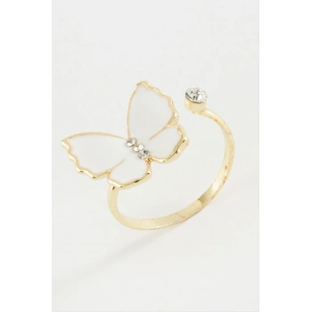 Kelebek Taşlı Mineli Yüzük