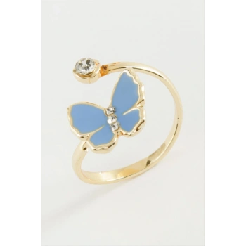 Kelebek Taşlı Mineli Yüzük Küçük